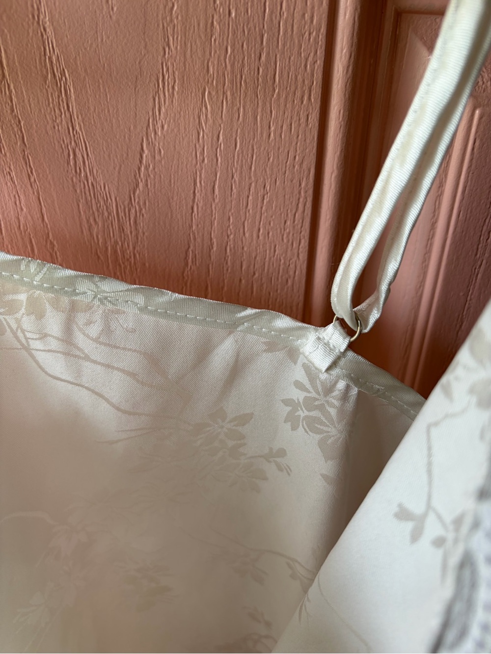 Vintage Ivory Floral Lace-Trim Chemise - Picture 9 of 10